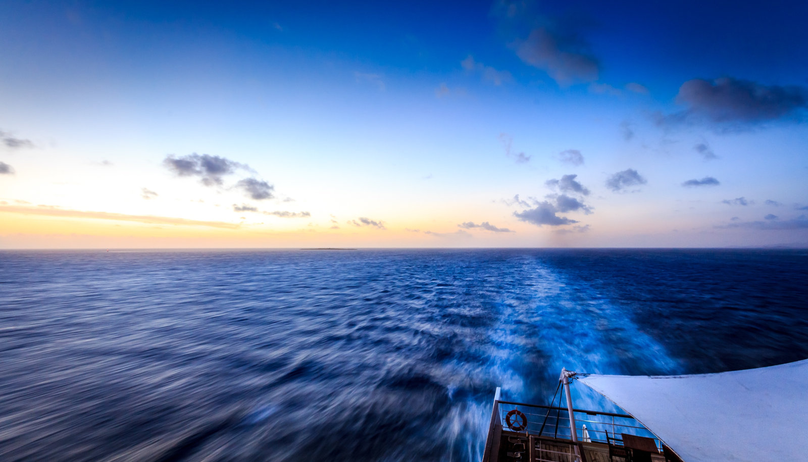 The ocean from a sailboat